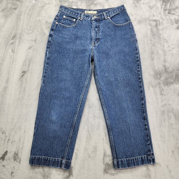 Faded Glory Denim - Vintage 90s Faded Glory Jeans Womens 10 Blue High Rise Crop Capri Tapered Mom